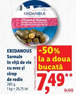 Lidl ERIDANOUS Sarmale în viţă de vie cu orez şi sirop de rodie Ofertă
