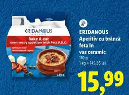 Lidl ERIDANOUS Aperitiv cu brânză feta în vas ceramic Ofertă