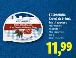 Lidl ERIDANOUS Cremă de brânză în stil grecesc Ofertă