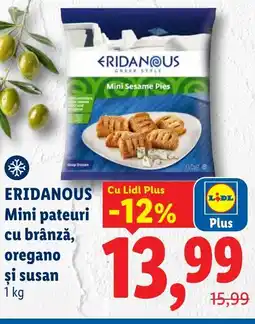 Lidl ERIDANOUS Mini pateuri cu brânză, oregano şi susan Ofertă