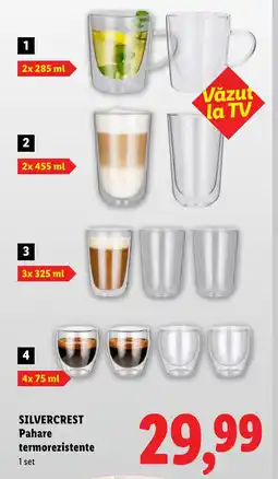 Lidl SILVERCREST Pahare termorezistente Ofertă