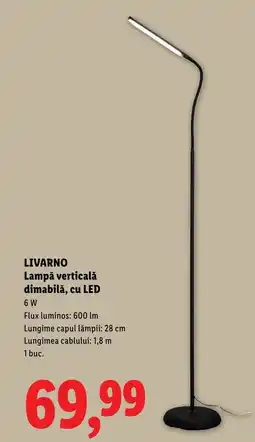 Lidl LIVARNO Lampă verticală dimabilă, cu LED Ofertă