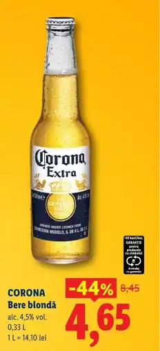 Lidl CORONA Bere blondǎ Ofertă