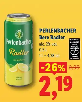 Lidl PERLENBACHER Bere Radler Ofertă