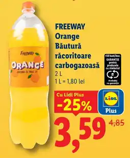 Lidl FREEWAY Orange Băutură răcoritoare carbogazoasă Ofertă