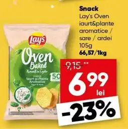 PROFI Lay's Oven iaurt&plante aromatice / sare / ardei 105g Ofertă