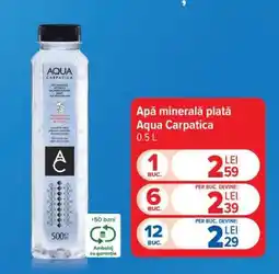 Carrefour Apă minerală plată Aqua Carpatica 0.5 L Ofertă