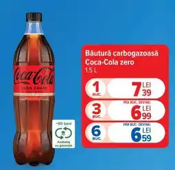 Carrefour Băutură carbogazoasă Coca-Cola zero Ofertă