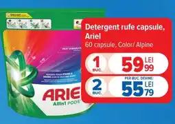 Carrefour Detergent rufe capsule Ariel Ofertă