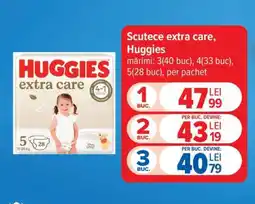 Carrefour Scutece Extra Care, Huggies Ofertă