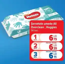 Carrefour Șervețele umede All Overclean, Huggies Ofertă