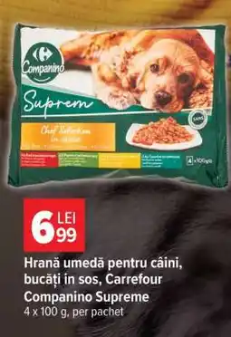 Carrefour Hrană umedă pentru câini, bucăți in sos, Carrefour Companino Supreme Ofertă