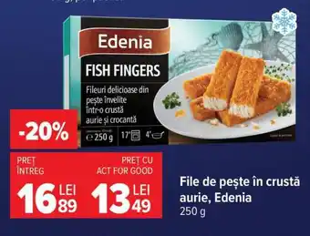Carrefour File de pește în crustă aurie EDENIA Ofertă