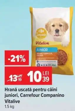Carrefour Hrană uscată pentru câini juniori, Carrefour Companino Vitalive Ofertă