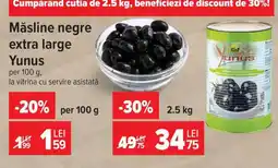 Carrefour Măsline negre extra large Yunus Ofertă