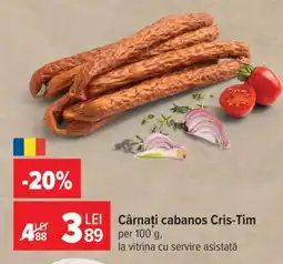 Carrefour Cârnați cabanos Cris-Tim Ofertă