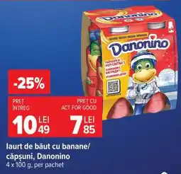 Carrefour Iaurt de băut cu banane/căpșuni, Danonino Ofertă