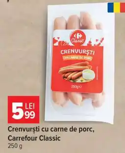 Carrefour Crenvurști cu carne de porc, Carrefour Classic Ofertă