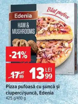 Carrefour Pizza pufoasă cu șuncă și ciuperci/șuncă, Edenia Ofertă