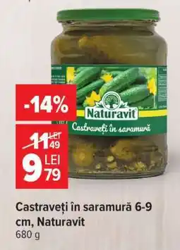 Carrefour Castraveți în saramură 6-9 cm, Naturavit Ofertă