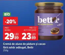 Carrefour Cremă de alune de pădure și cacao fără zahăr adăugat, Bettr Ofertă
