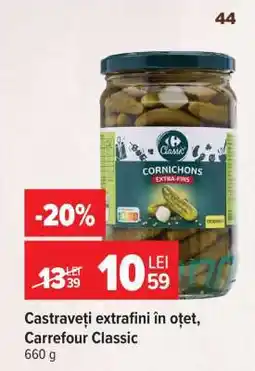 Carrefour Castraveți extrafini în oțet Carrefour Classic Ofertă