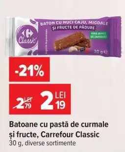 Carrefour Batoane cu pastă de curmale și fructe, Carrefour Classic Ofertă