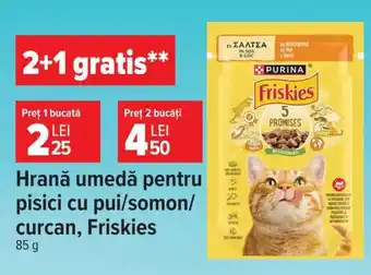 Carrefour Hrană umedă pentru pisici cu pui/somon/curcan, Friskies Ofertă