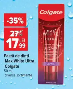 Carrefour Pastă de dinți Max White Ultra, Colgate Ofertă