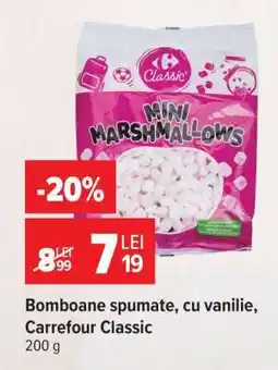 Carrefour Bomboane spumate, cu vanilie, Carrefour Classic Ofertă