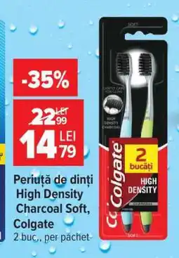 Carrefour Periuță de dinți High Density Charcoal Soft, Colgate Ofertă