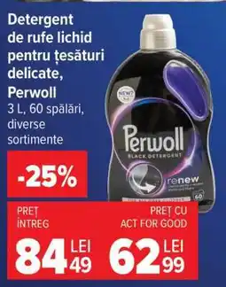 Carrefour Detergent de rufe lichid pentru țesături delicate, Perwoll Ofertă