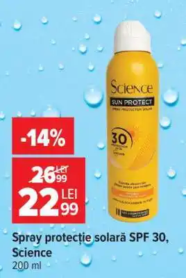 Carrefour Spray protecție solară SPF 30 Science Ofertă