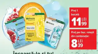 Carrefour Garnier SkinActive Masks Ofertă