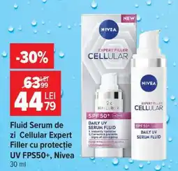 Carrefour Fluid Serum de zi Cellular Expert Filler cu protecție UV FPS50+, Nivea Ofertă