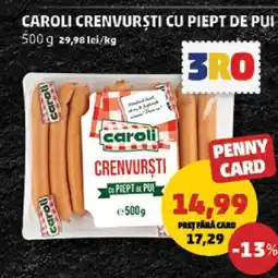 Penny Caroli Crenvurști cu Piept de Pui Ofertă