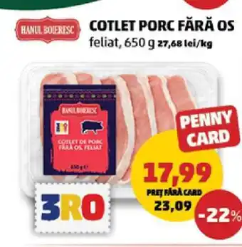 Penny Cotlet Porc Fără Os Ofertă
