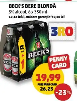 Penny BECK‘S Bere blondă Ofertă