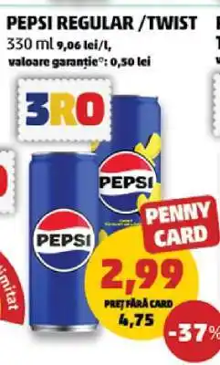 Penny PEPSI REGULAR / TWIST Ofertă