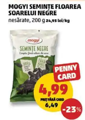 Penny Mogyi Semințe Floarea Soarelui, Negre Ofertă