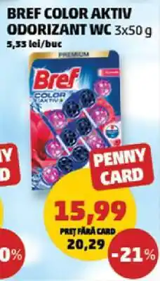 Penny BREF COLOR AKTIV ODORIZANT WC 3x50 g Ofertă