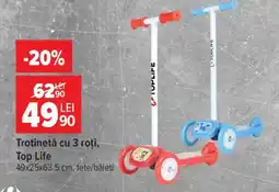Carrefour Trotinetă cu 3 roți, Top Life Ofertă