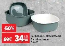 Carrefour Set boluri cu strecurătoare, Carrefour Home Ofertă