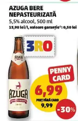 Penny AZUGA Bere nepasteurizată Ofertă