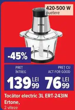 Carrefour Tocător electric 3L ERT-243IN Ertone Ofertă