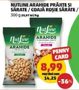 Penny Nutline Arahide Prăjite și Sărate / Coajă Roșie Sărate Ofertă