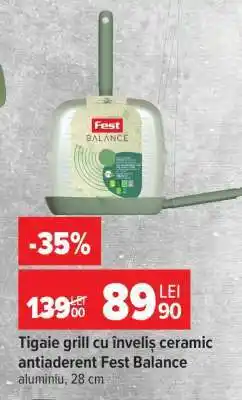 Carrefour Tigaie grill cu înveliș ceramic antiaderent Fest Balance Ofertă