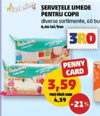 Penny Șervețele umede pentru copii Ofertă