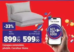 Carrefour Canapea extensibilă, pliabilă, Carrefour Home Ofertă