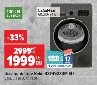 Uscător de rufe Beko B3T49233M EU